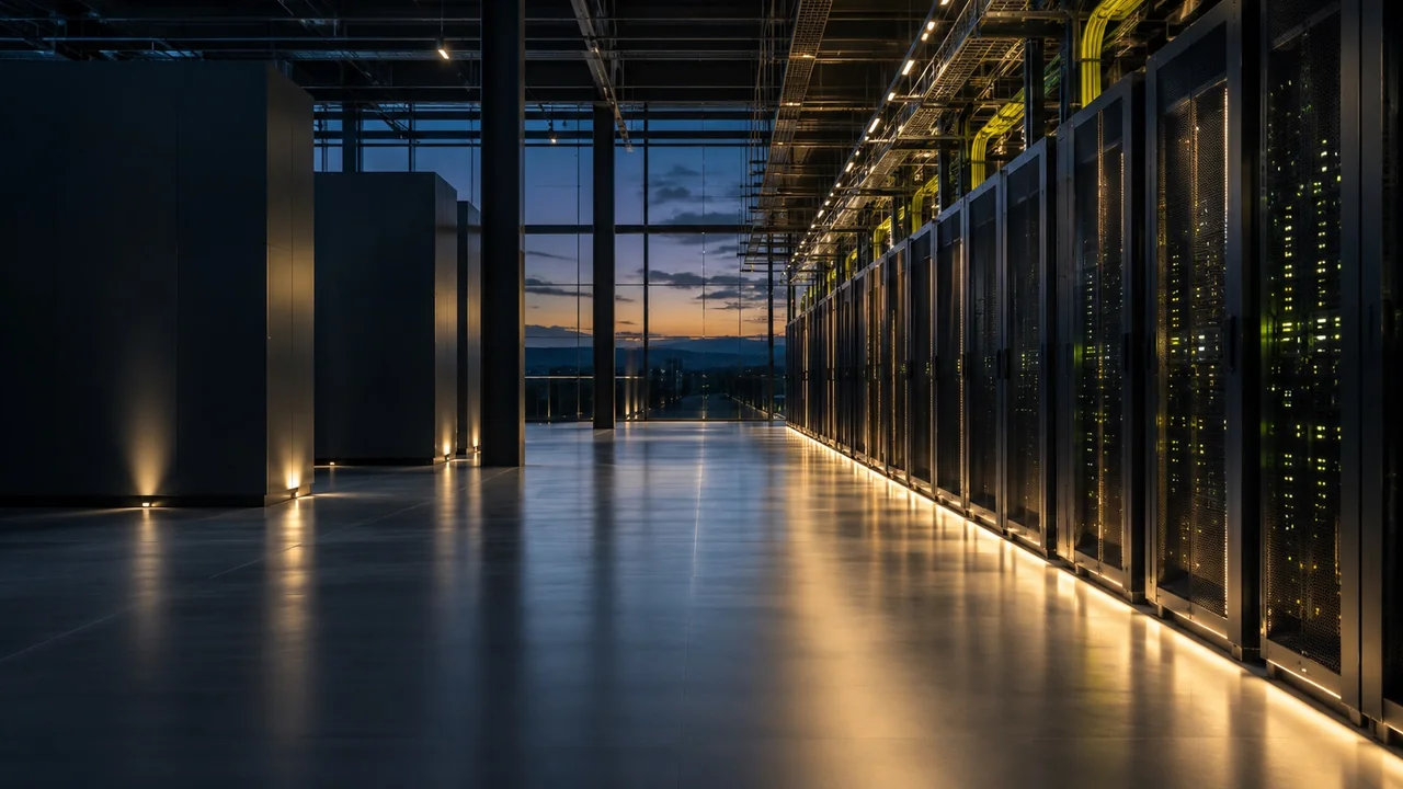 Illustrative data-centre interior